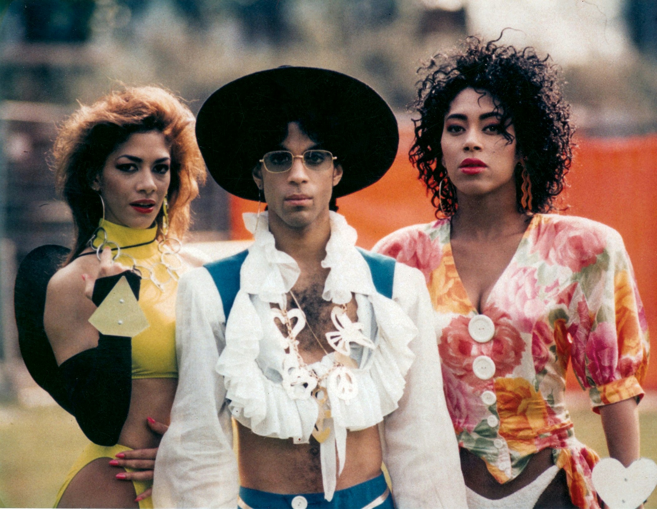 Sheila E., Prince, and and Cat at Feijenoord Stadion before the show. Photo by FG/Bauer-Griffin/Getty Images.